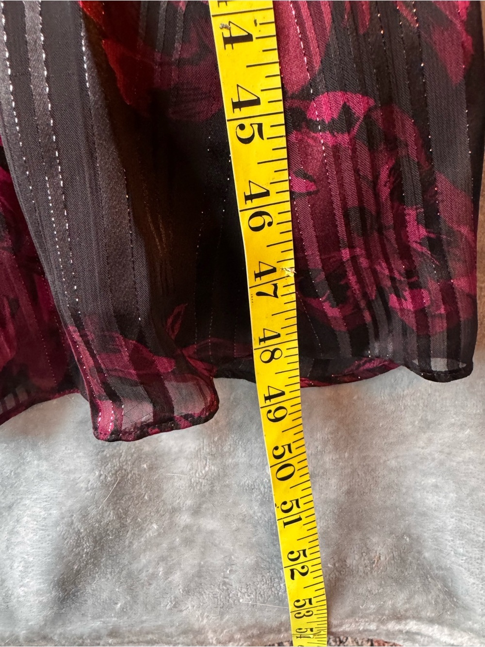 White House Black Market Black Midi Dress with Magenta Floral Print - Picture 10 of 14